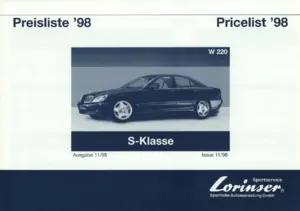LORINSER PREISLISTE